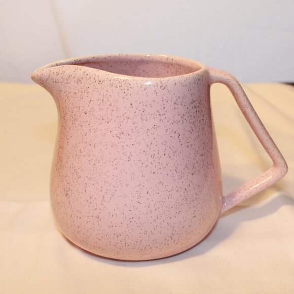 Bauer Mid Century Pink Speckled 4.5" Pitcher - Vintage Retro Grannycore - EUC - Picture 4 of 10